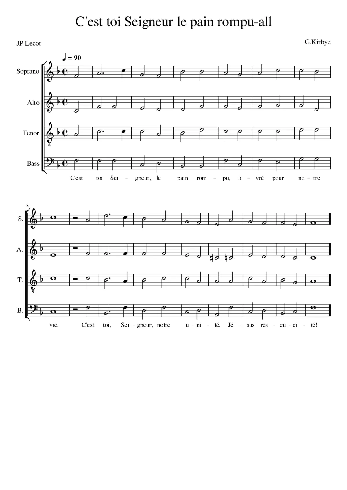 C'est toi Seigneur le pain rompu-all - Page 1