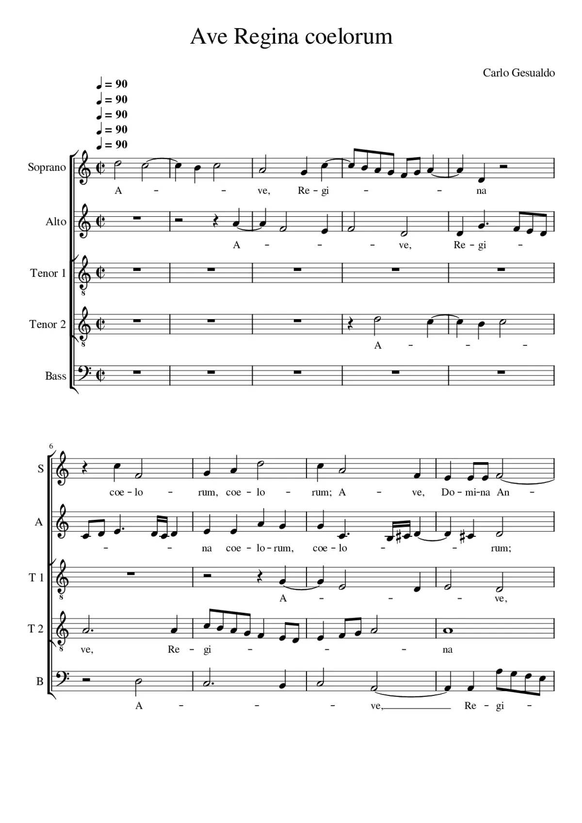 Ave Regina coelorum - Page 1