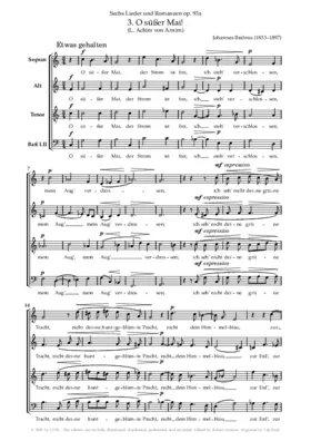O süßer Mai, Op. 93a, No. 3
