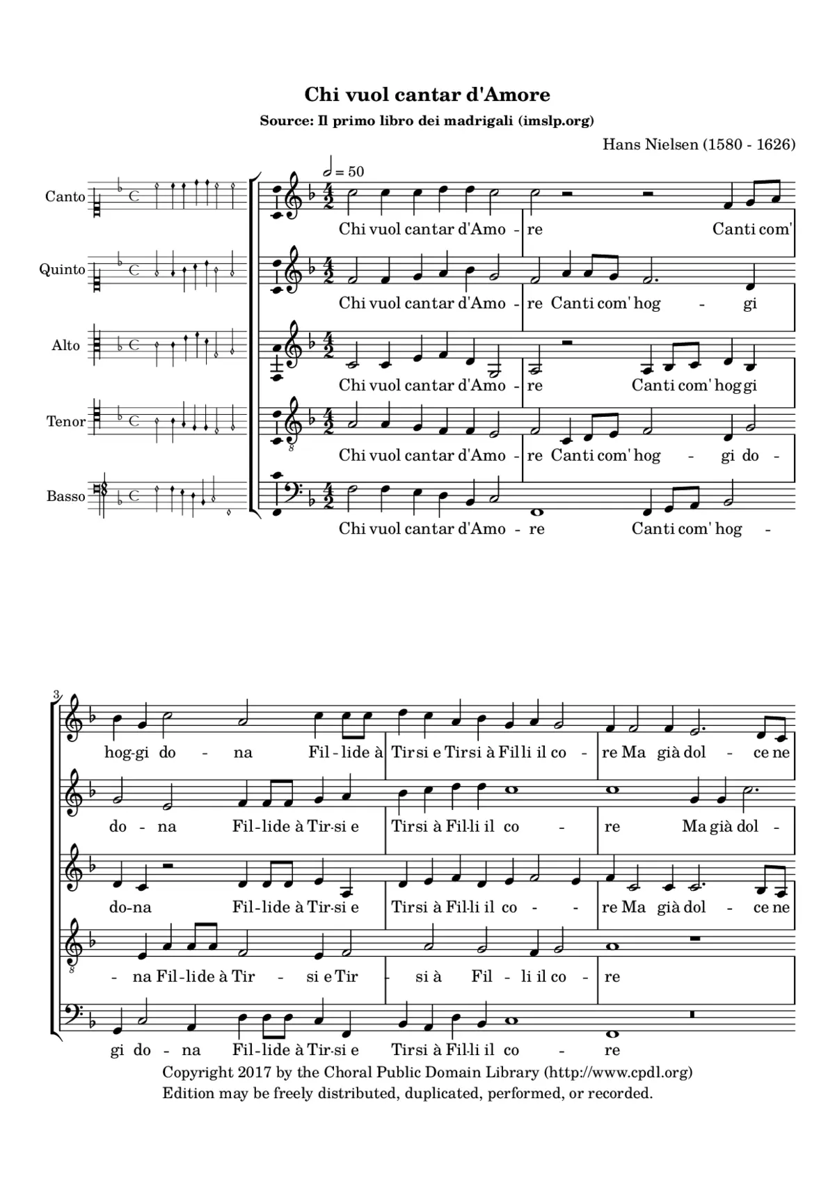 Chi vuol cantar d'Amore - Page 1