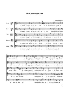 Amor mi strugge'l cor