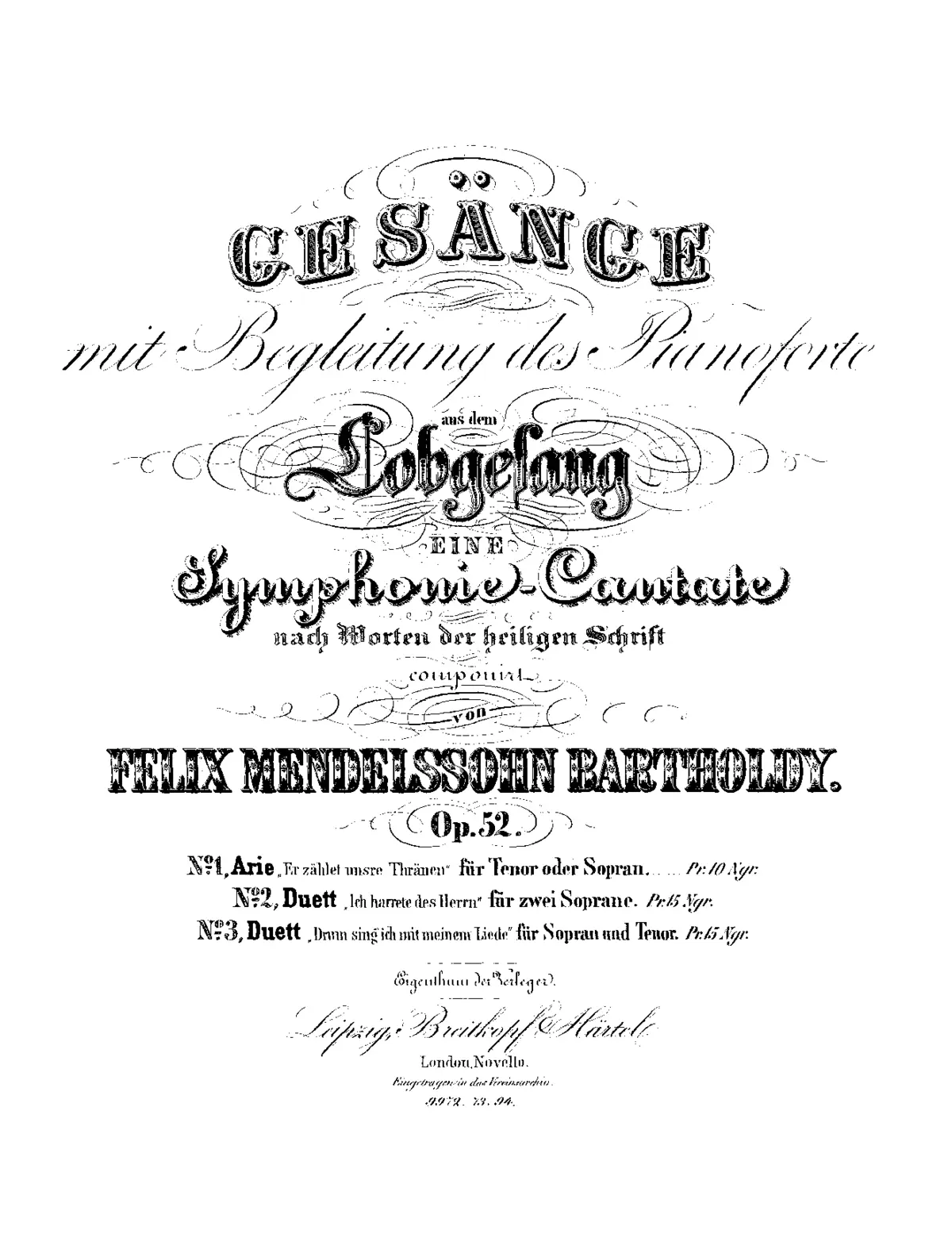 Lobgesang ; Symphony No.2 - Page 1