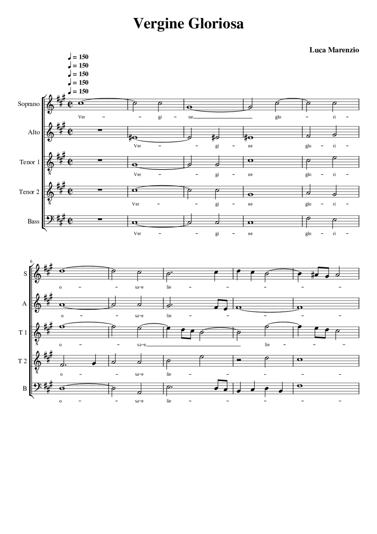 Vergine gloriosa - Page 1