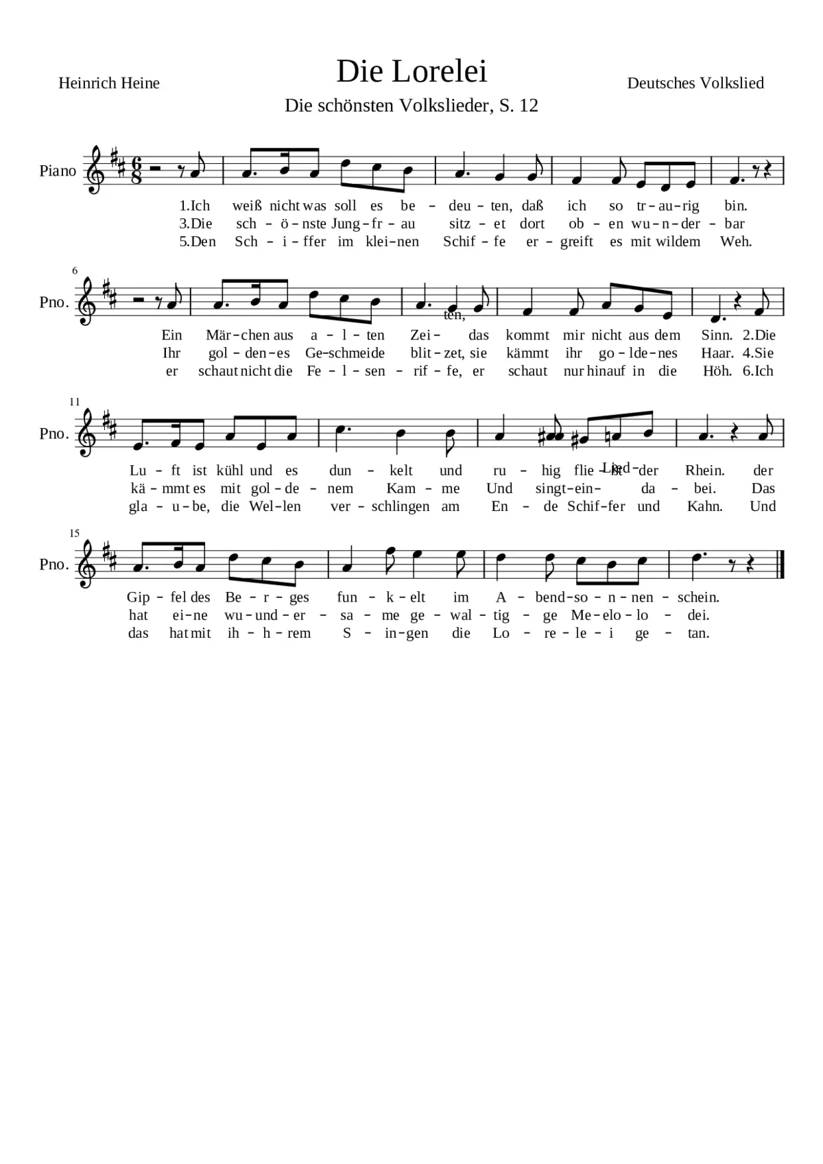 Die Loreley S.273 - Page 1