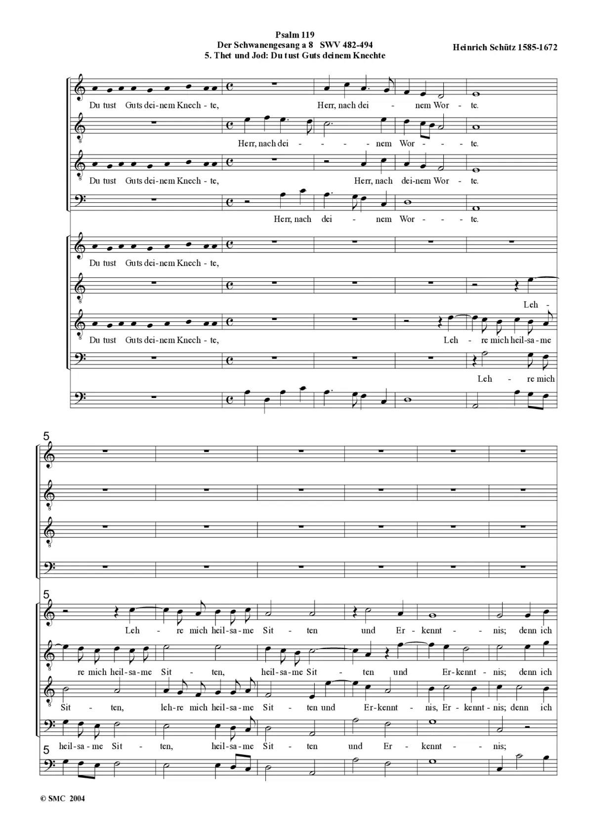 Der Schwanengesang: No. 5, SWV 486 - Page 1
