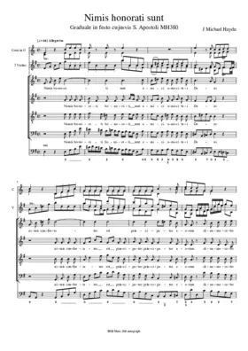 Nimis honorati, MH 380