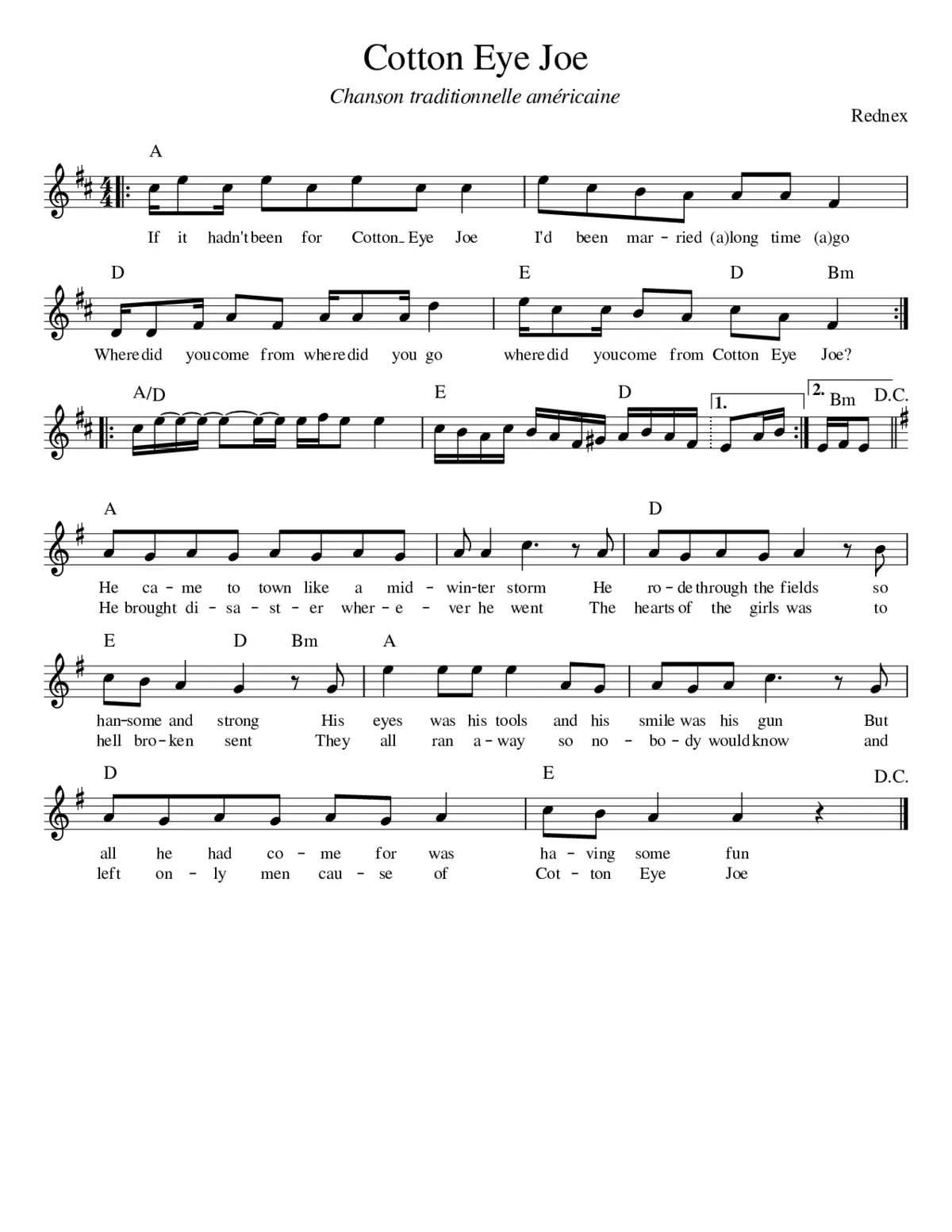 cotton eye joe - Page 1