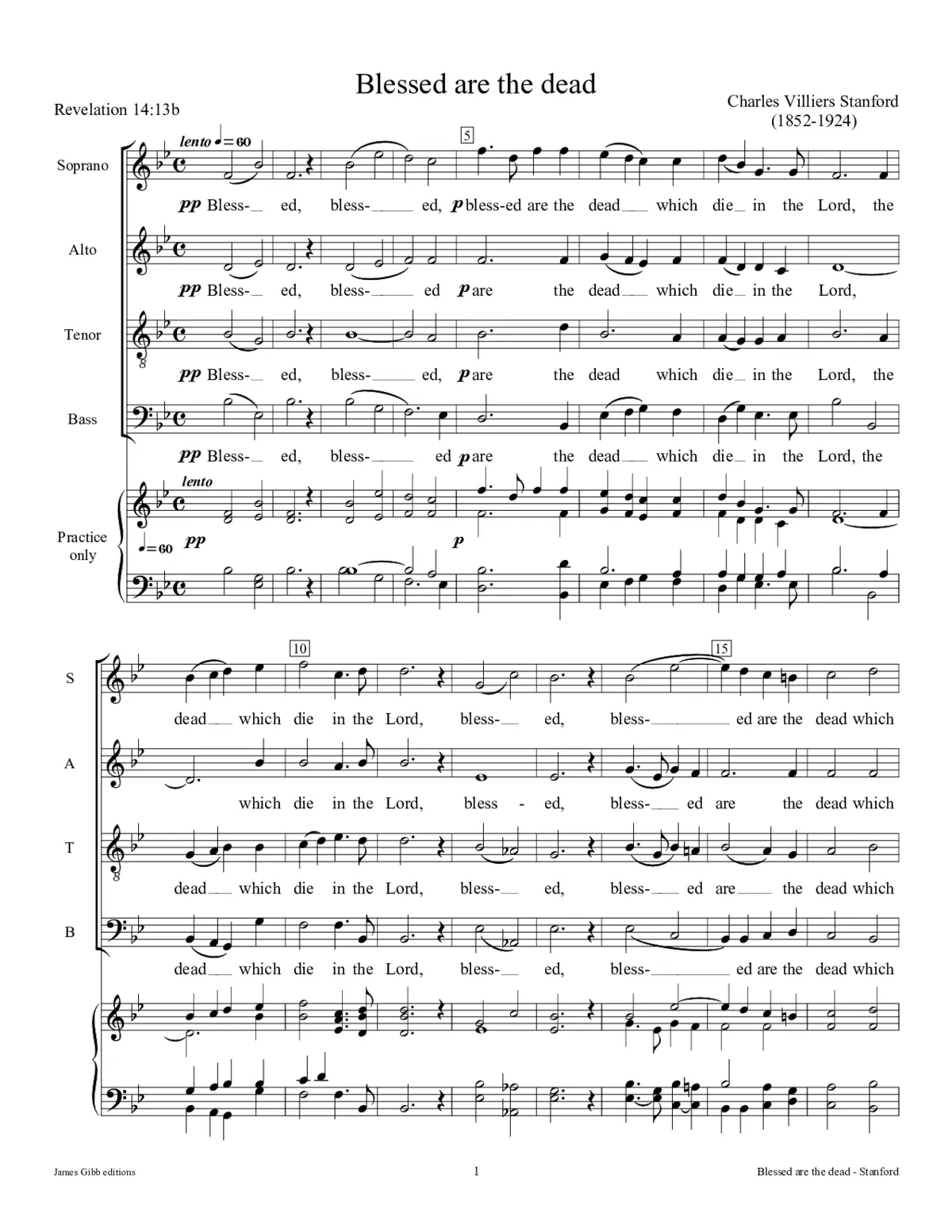 Blessed are the dead which die in the Lord - Page 1
