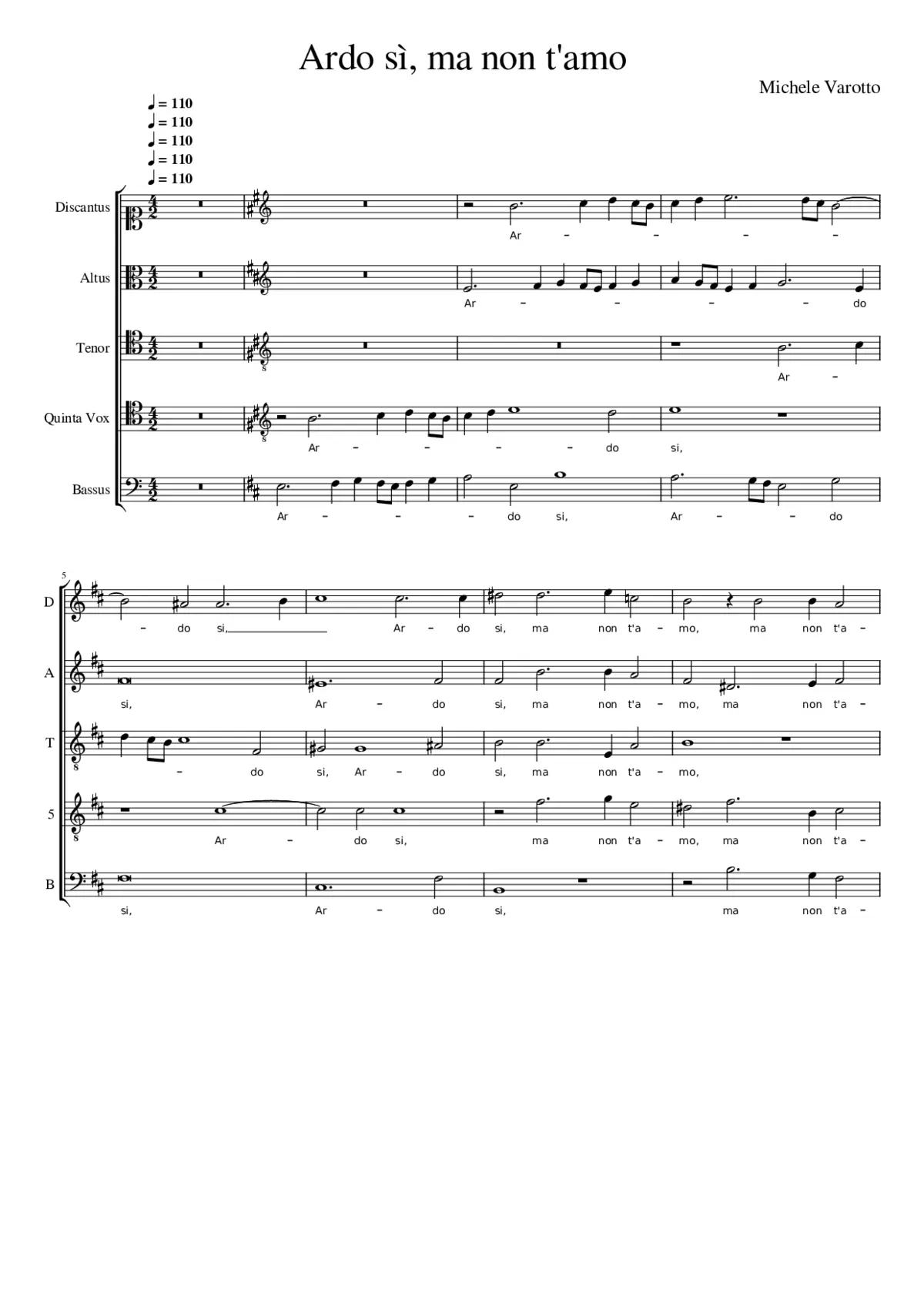 Ardo sì ma non t'amo - Page 1