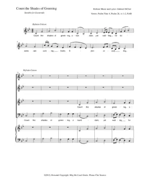 Count the shades of greening