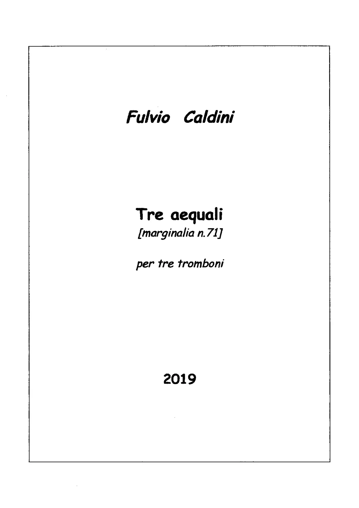 Tre aequali - Page 1
