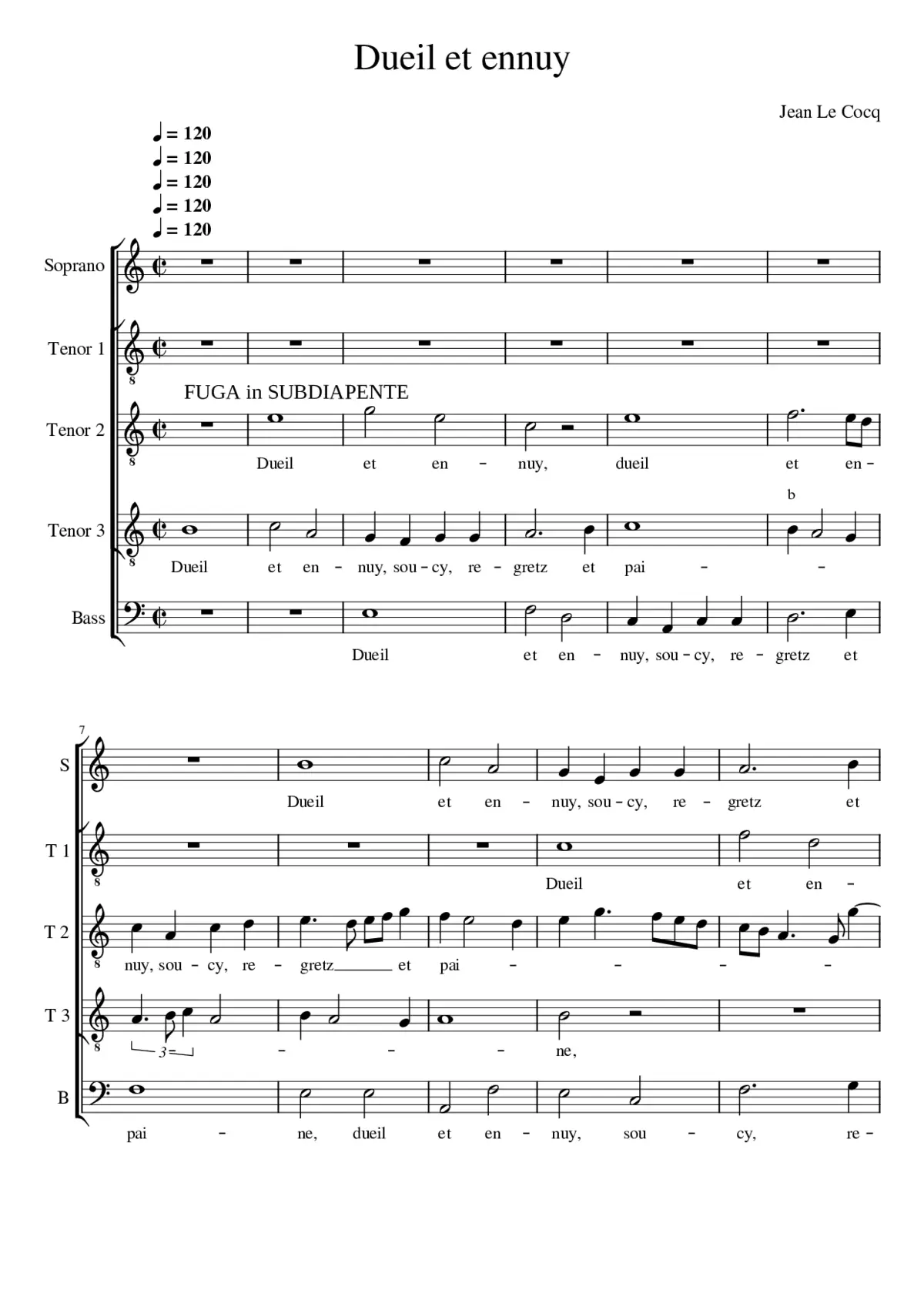Dueil et ennuy - Page 1