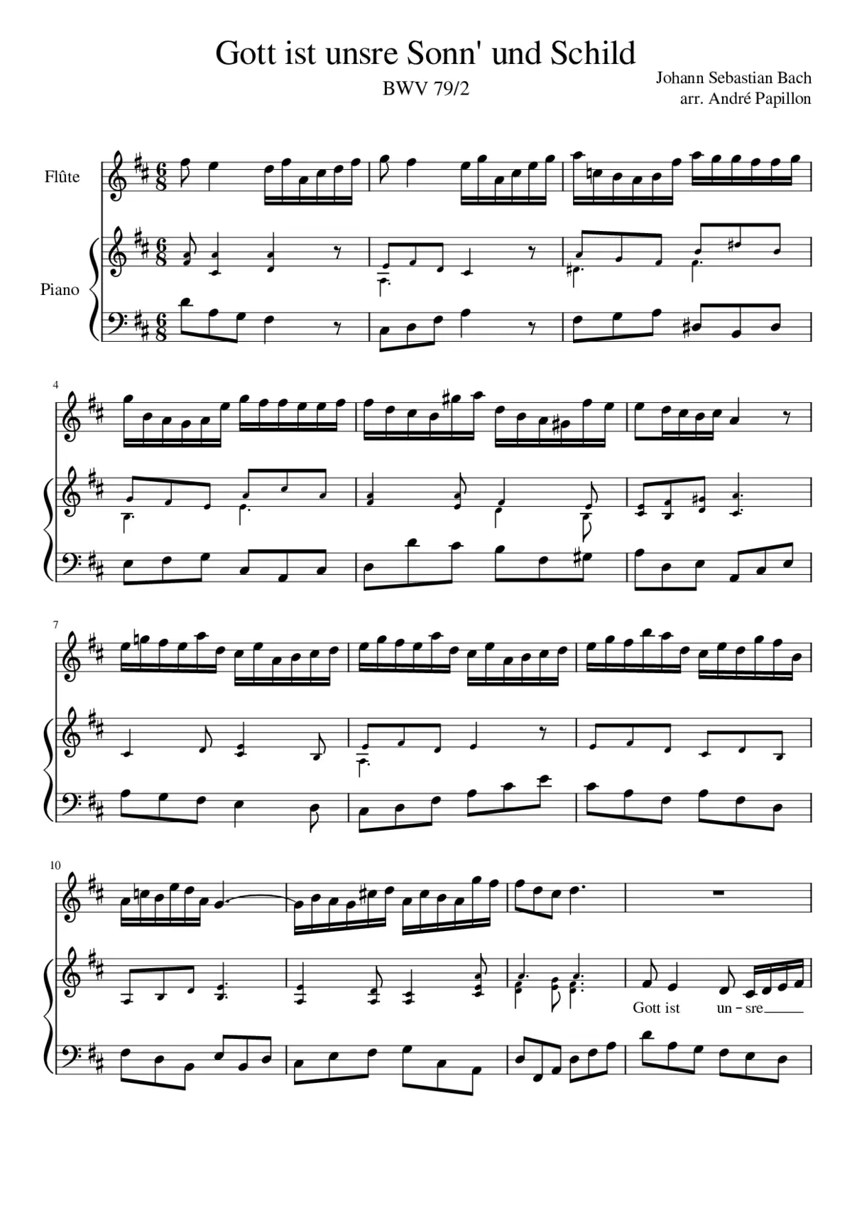 Gott der Herr ist Sonn und Schild BWV 79 - Page 1