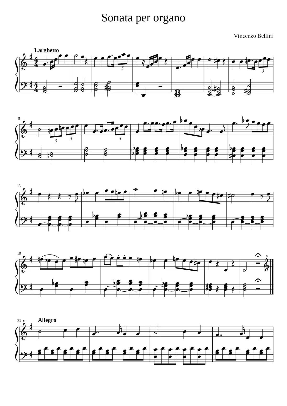 Sonata per organo - Page 1