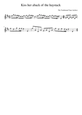 Kiss her aback of the haystack