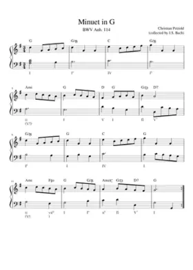 Minuet in G Major BWV Anh. 114
