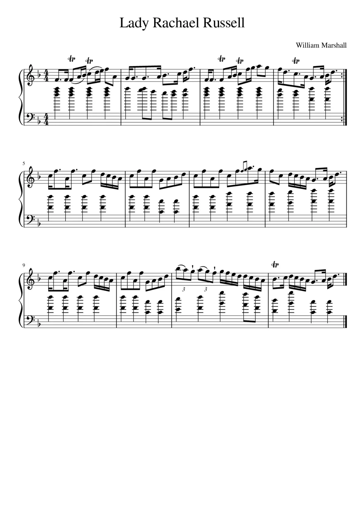 Lady Rachael Russell - Page 1