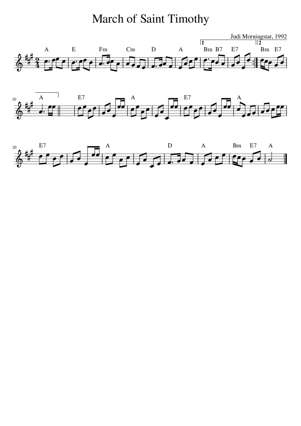 March of Saint Timothy - Page 1