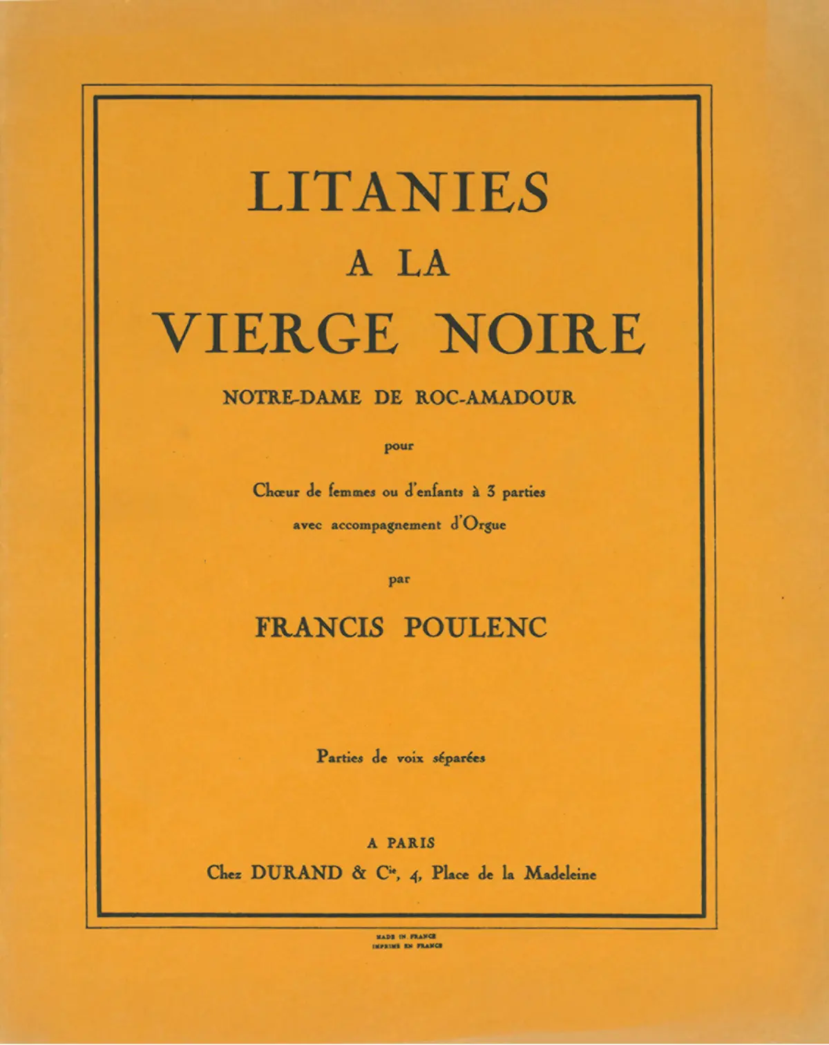 Litanies à la Vierge Noire (Notre-Dame de Roc-amadour) - Page 1