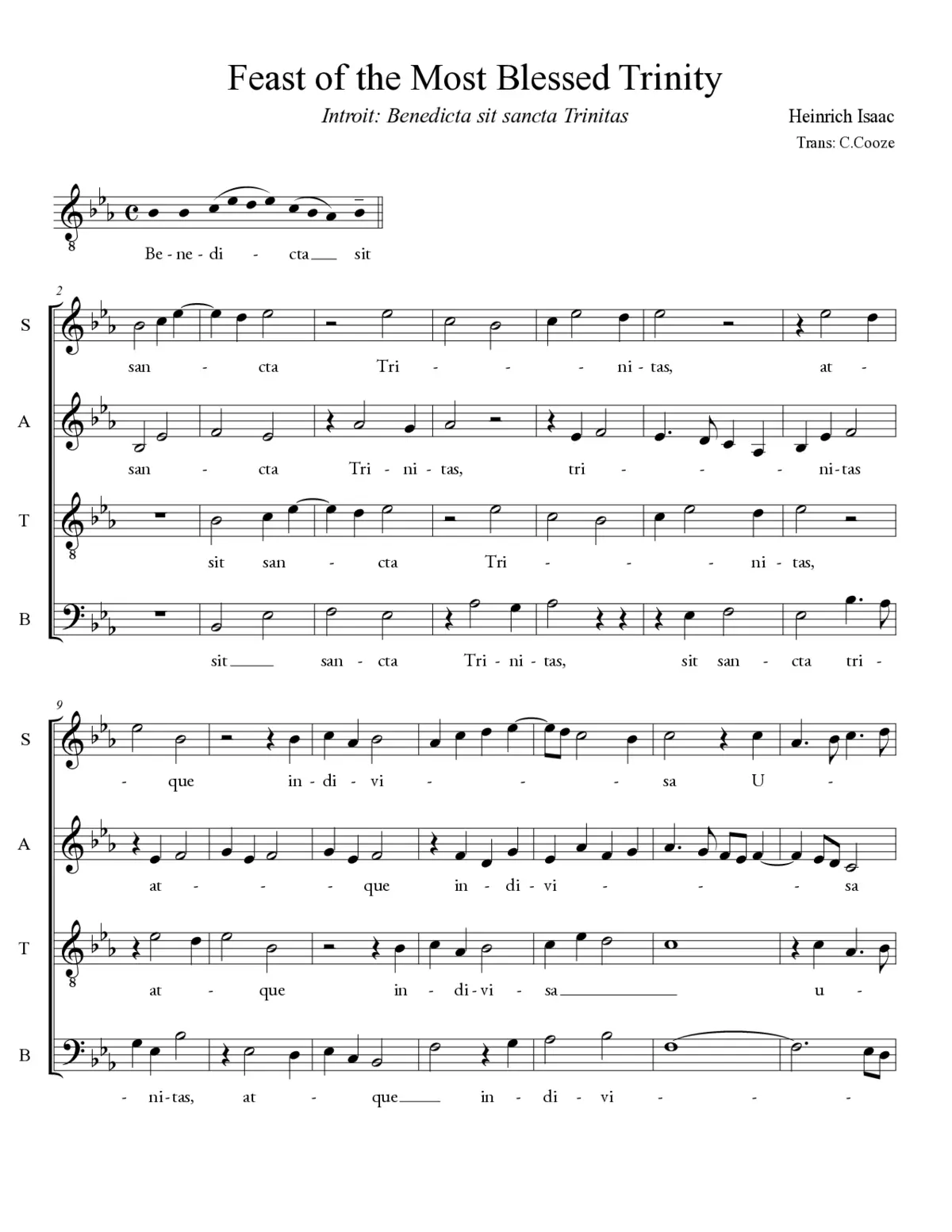 Benedicta sit sancta - Page 1