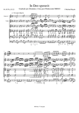 In Deo speravit, MH 505