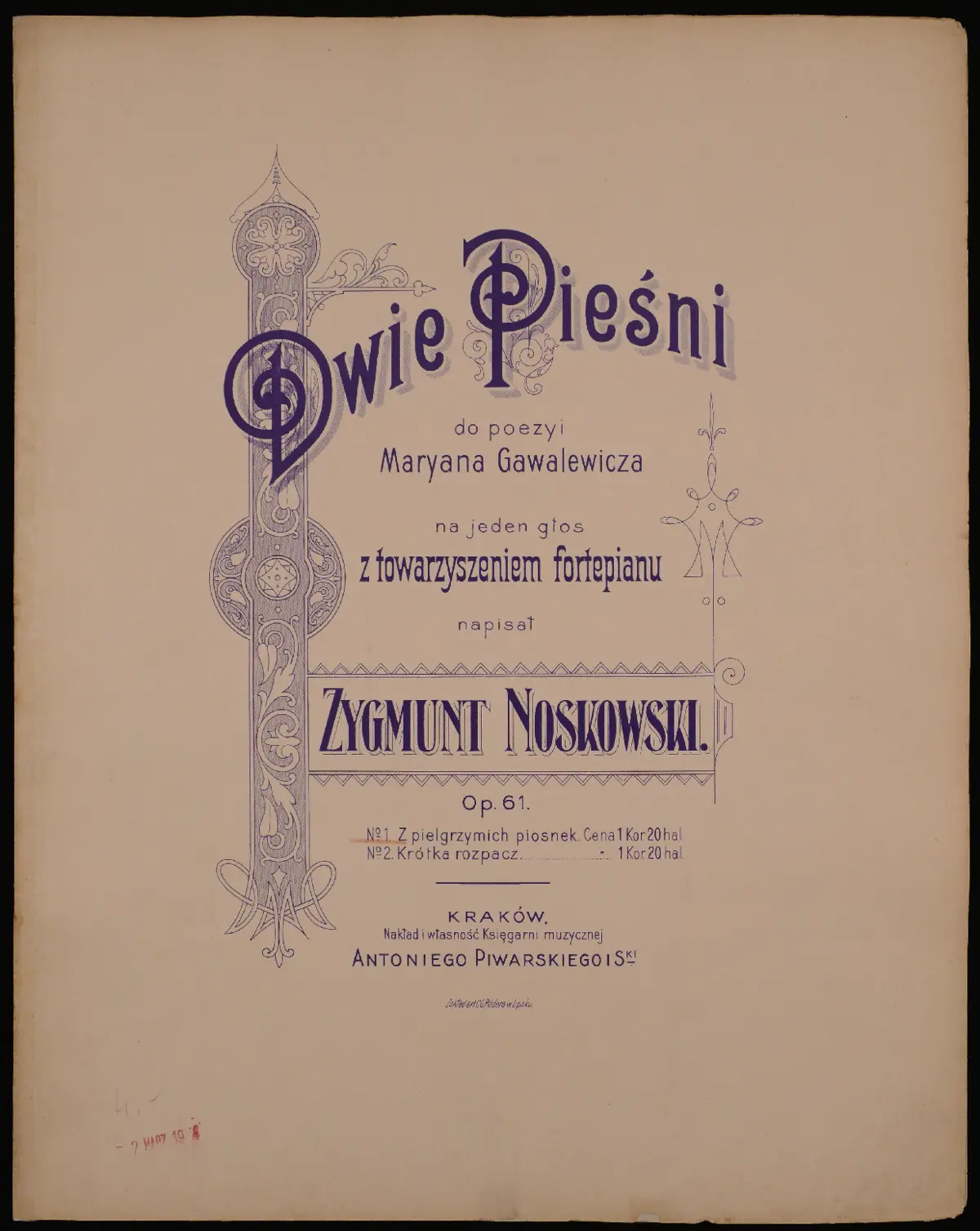 2 Pieśni - Page 1