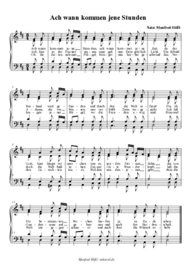 Ach wann kommen jene Stunden
