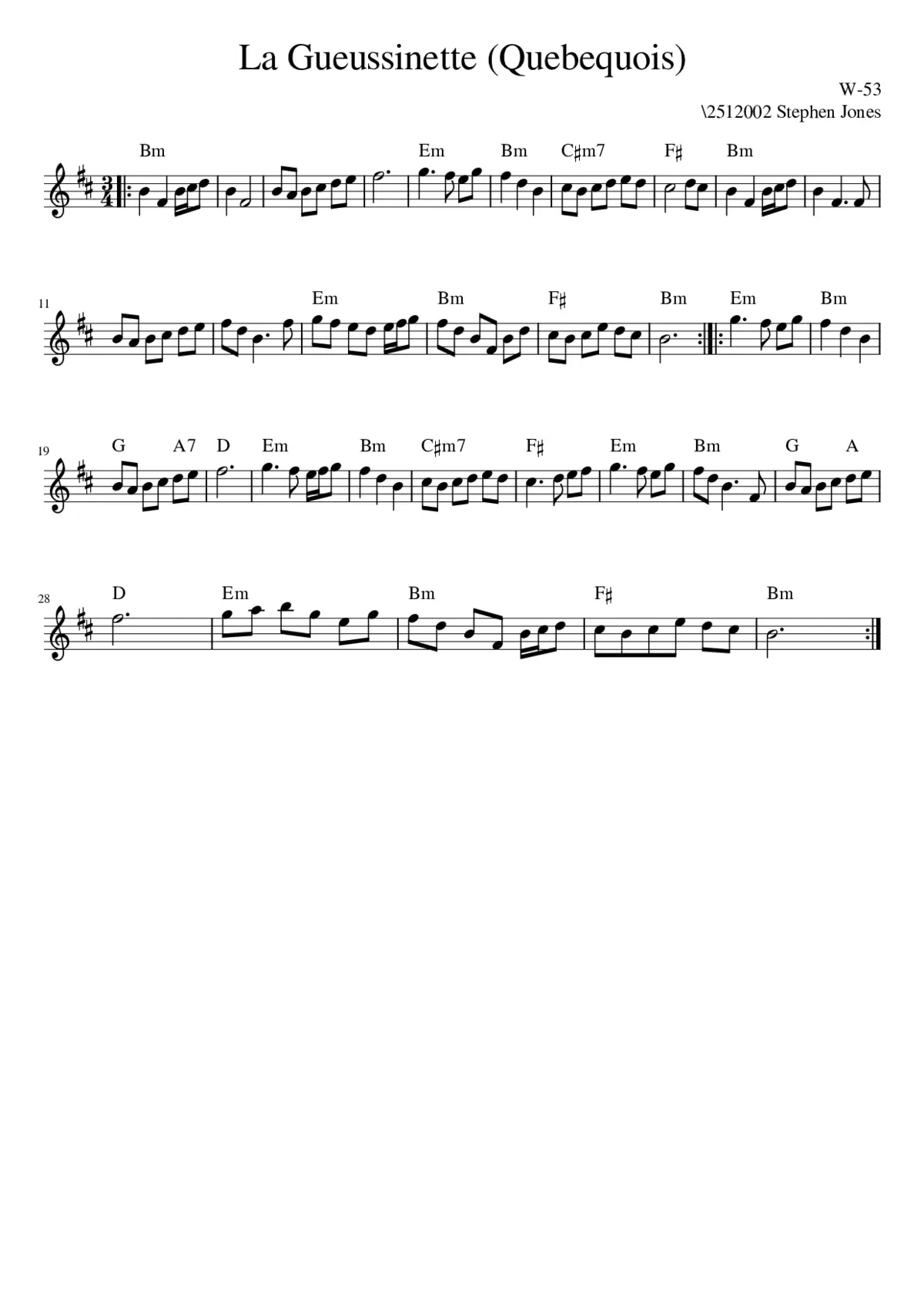 La Gueussinette (Quebequois) - Page 1