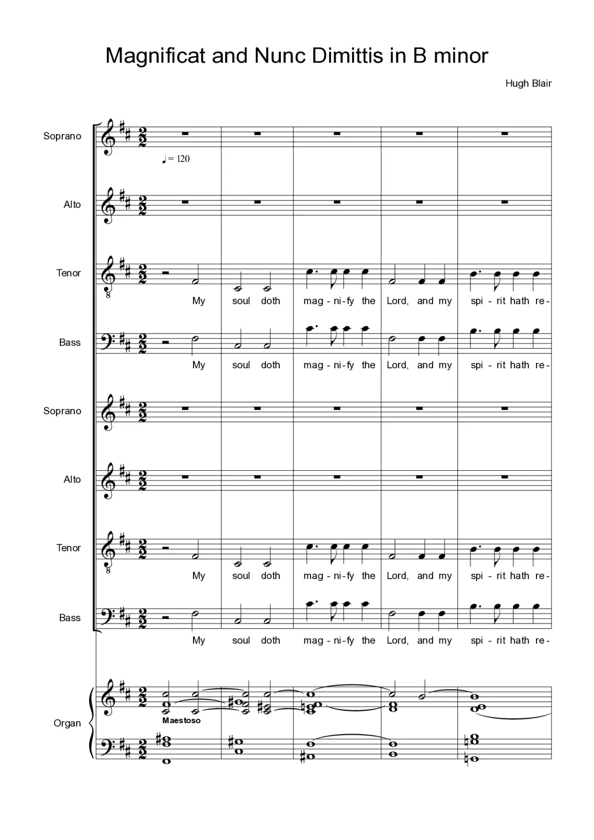 Magnificat and Nunc Dimittis in B minor - Page 1