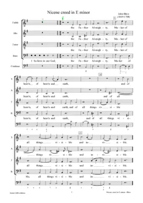 Nicene creed in E minor