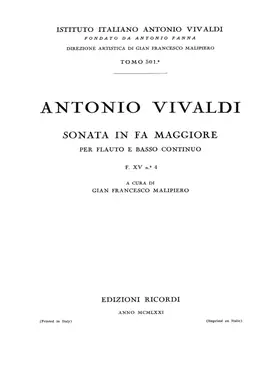 Flute Sonata in F major