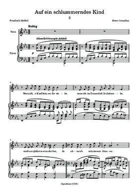 Auf ein schlummerndes Kind