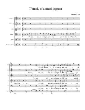 T'amai, m'amasti ingrata