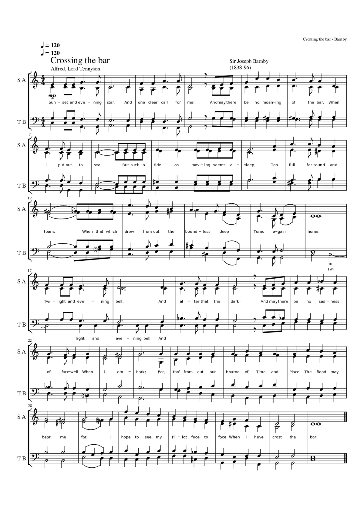 Crossing the bar - Page 1