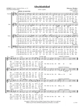 Abschiedslied, 26 Deutsche Volkslieder, No. 9