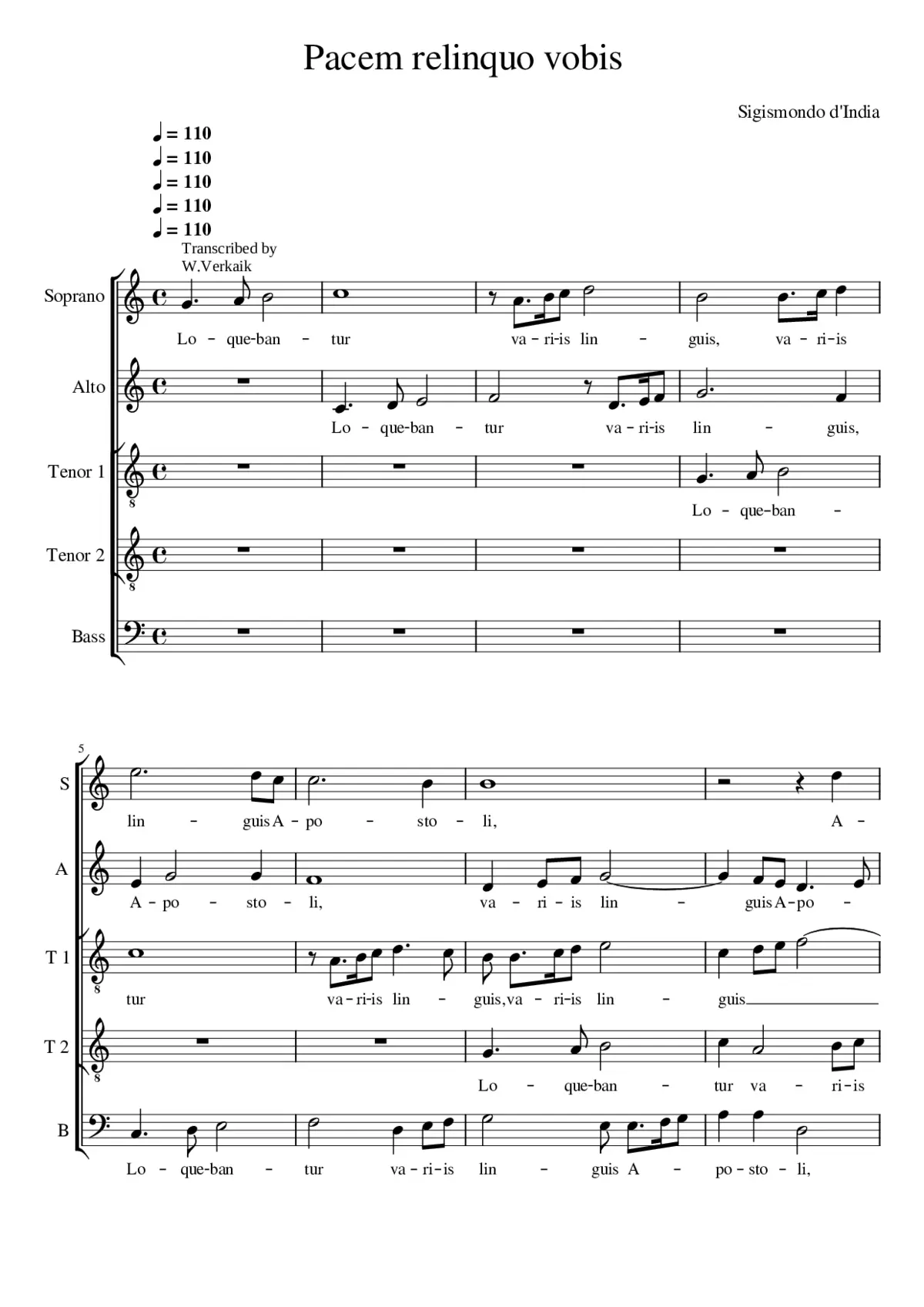 Loquebantur variis linguis (Secunda pars) - Page 1