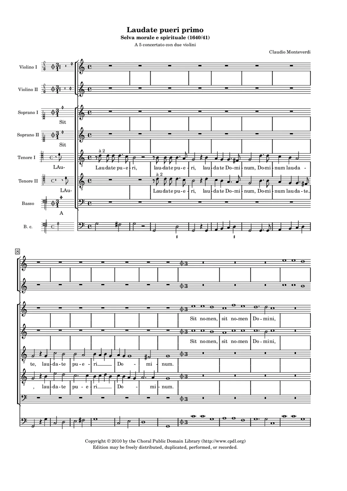 Laudate pueri I - Page 1