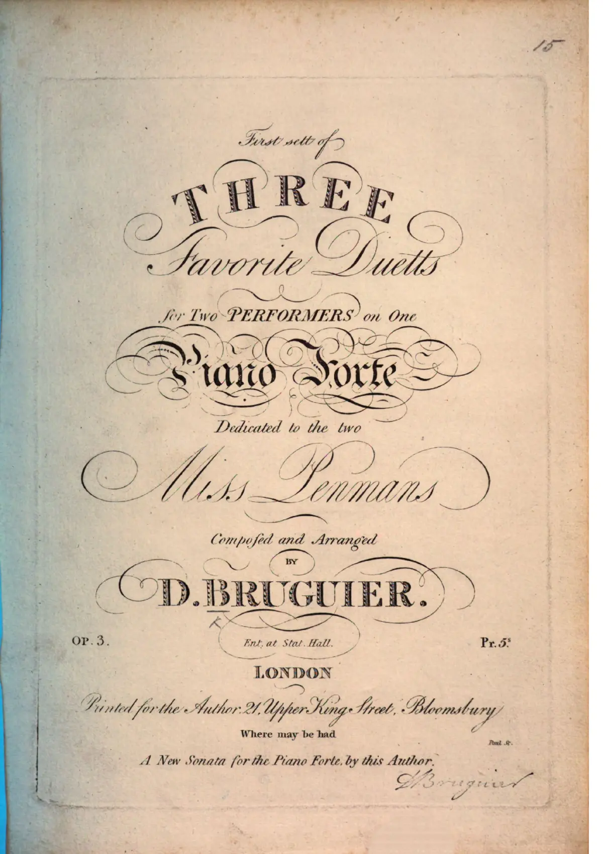 3 Piano Duets - Page 1