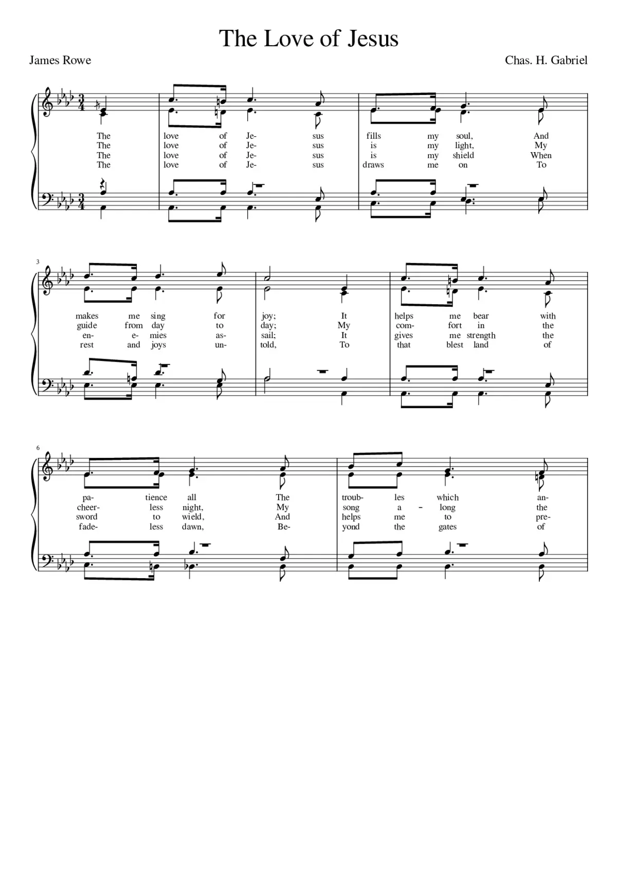 The love of Jesus fills my soul (Gabriel) - Page 1
