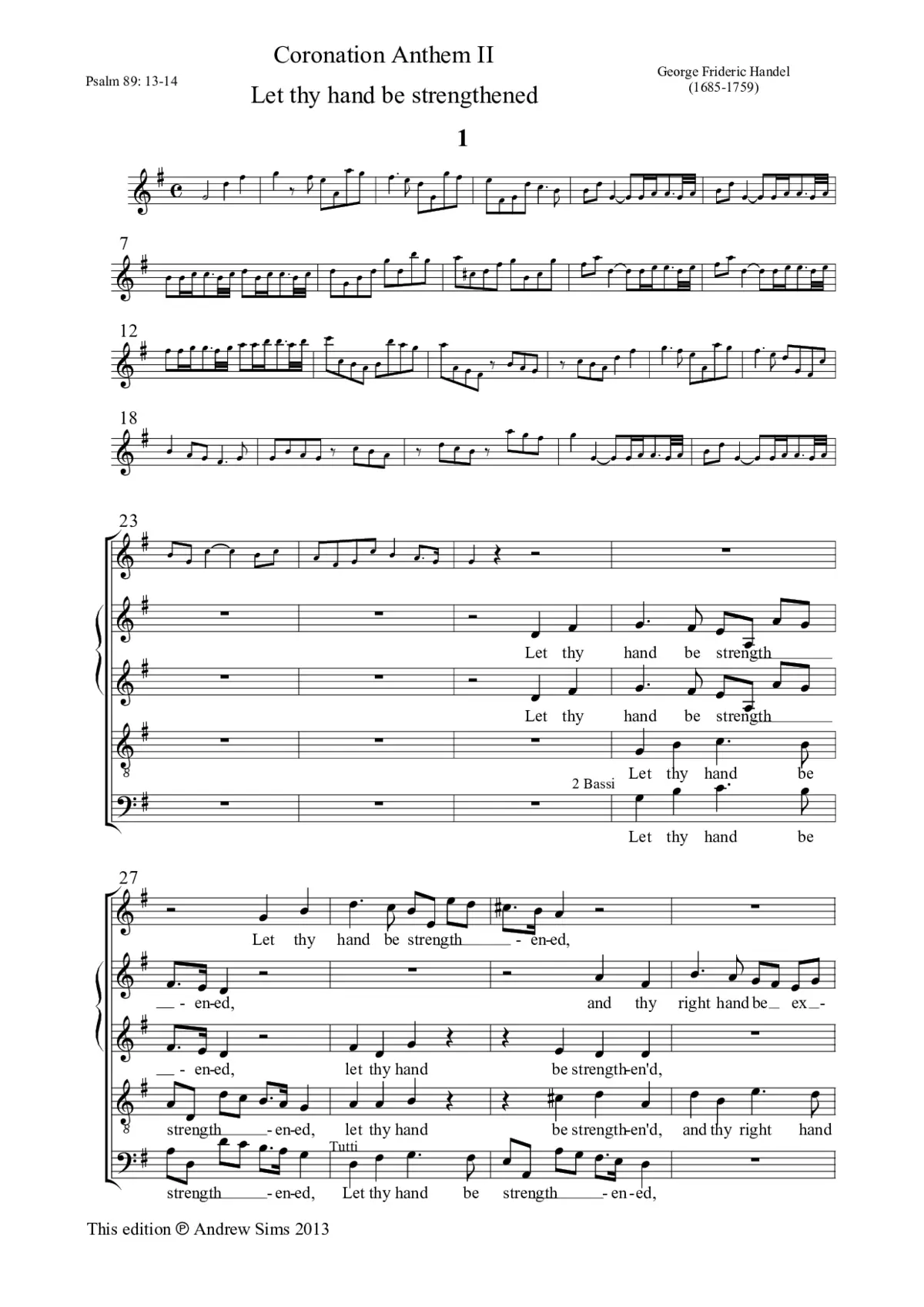 Let thy hand be strengthened - Page 1