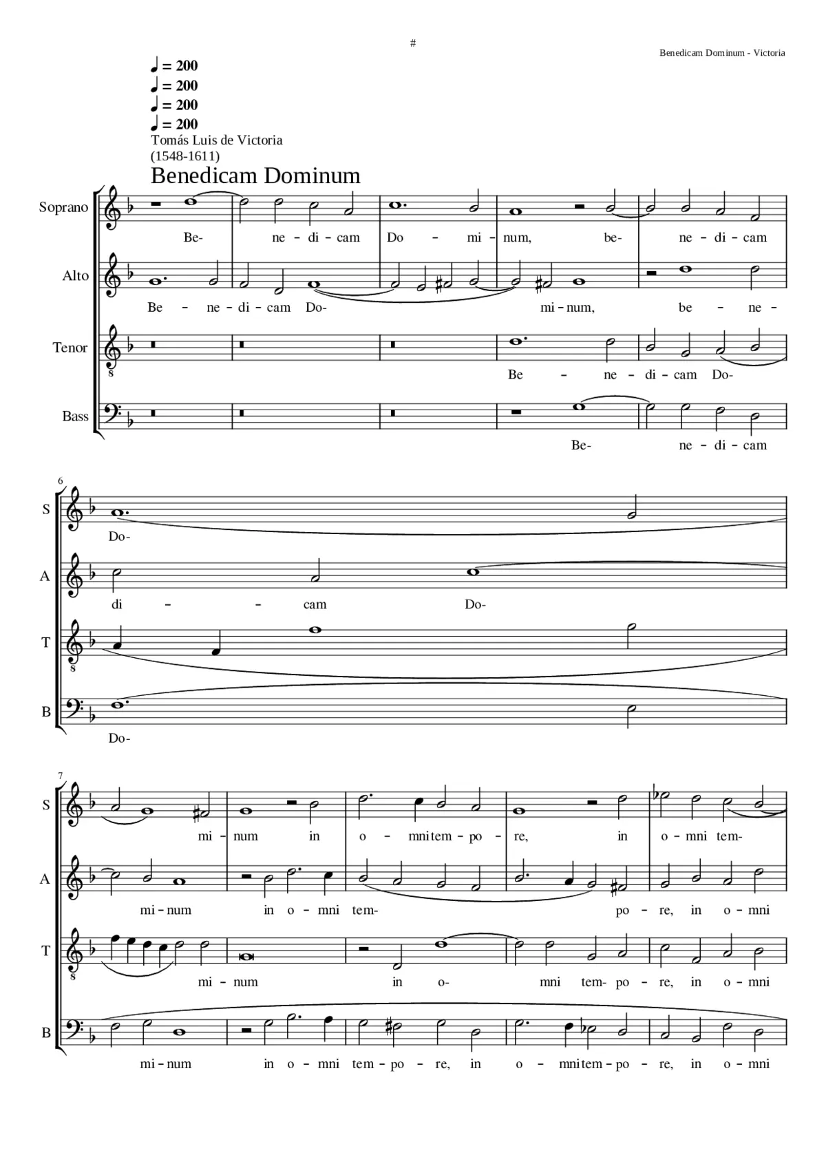 Benedicam Dominum - Page 1