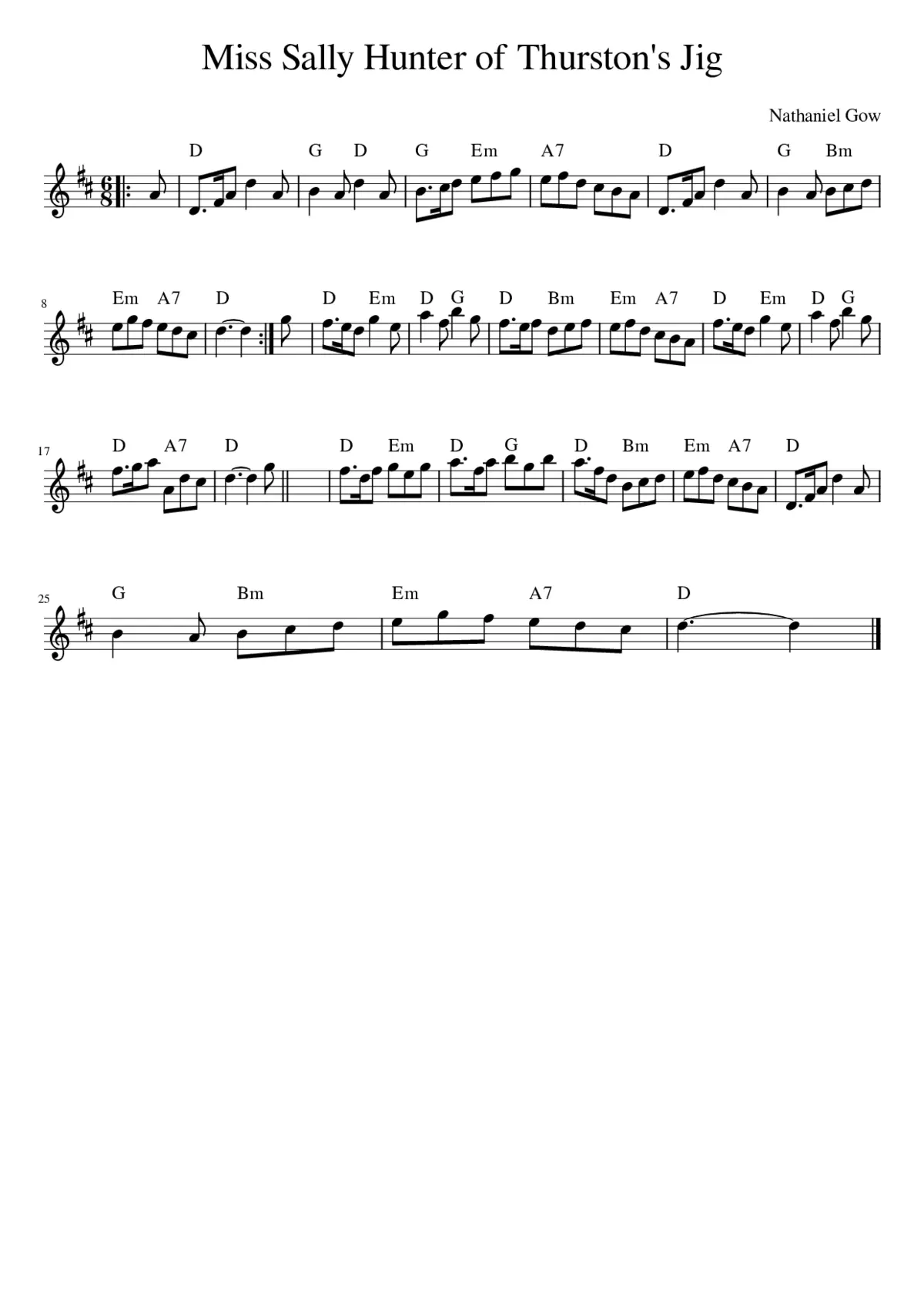 Miss Sally Hunter of Thurston's Jig - Page 1