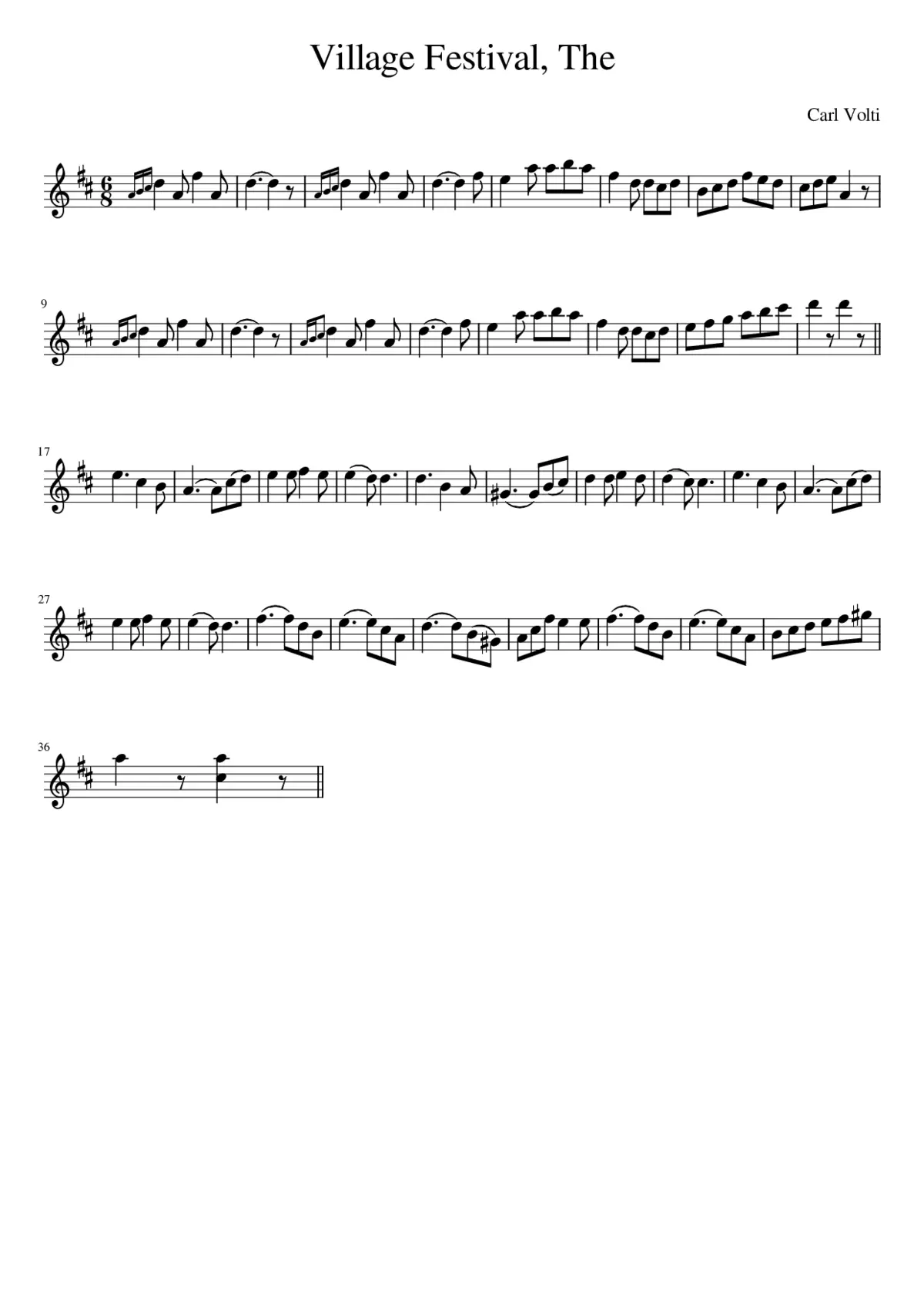 The Village Festival - Page 1