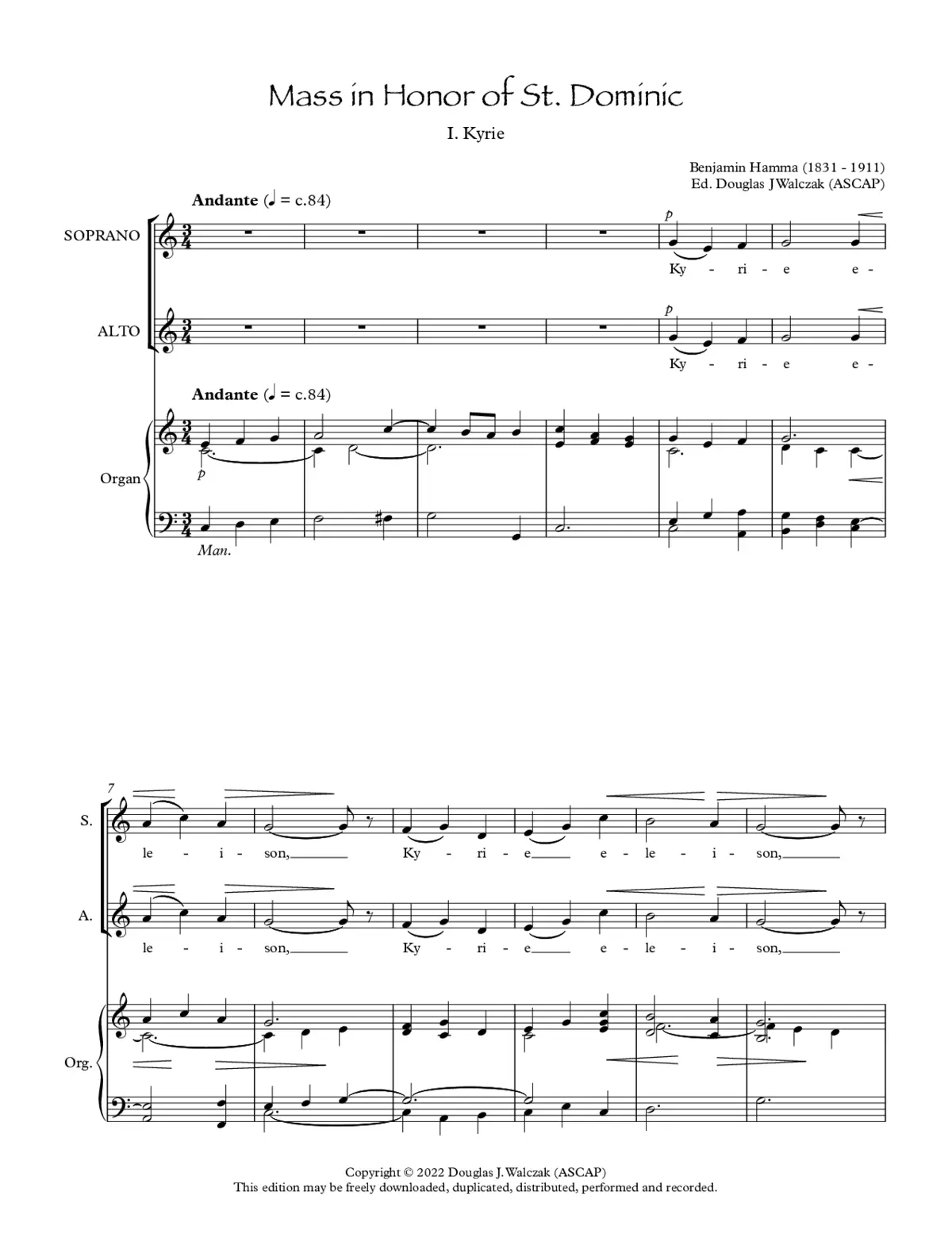 Mass in honor of St. Dominic - Page 1