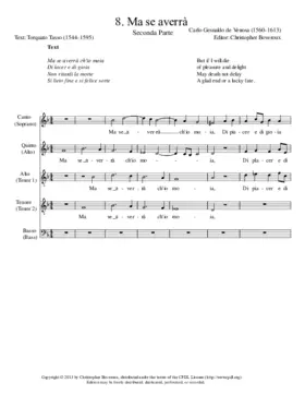 Ma se avverrà ch'io moia