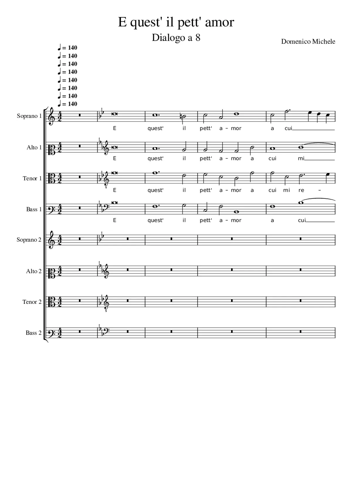 E quest' il pett' amor - Page 1