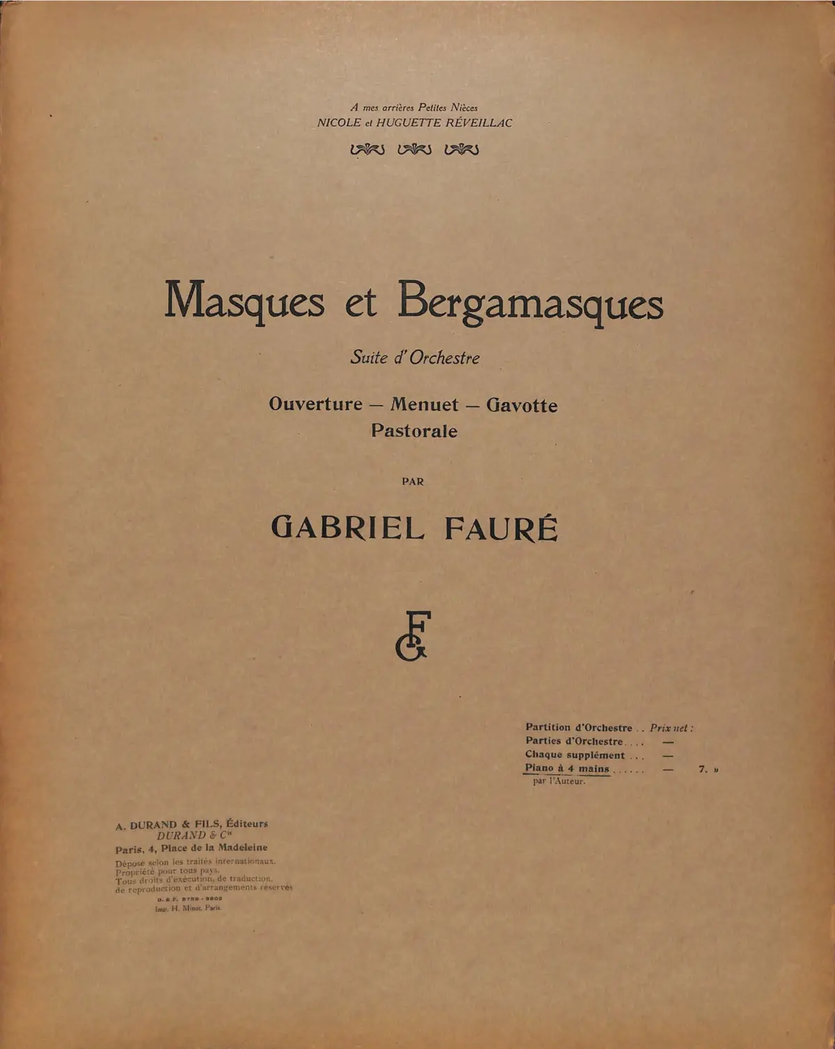 Masques et Bergamasques, suite - Page 1