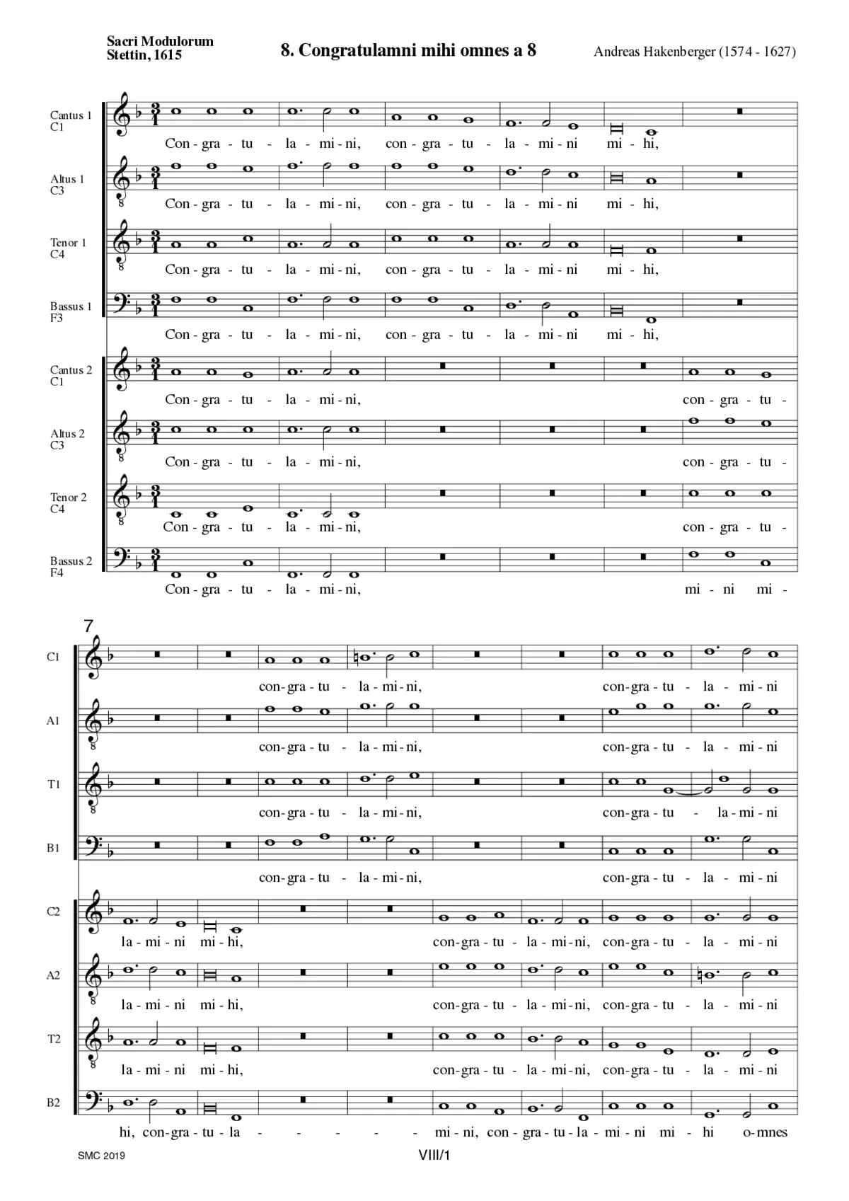 Congratulamni mihi omnes - Page 1