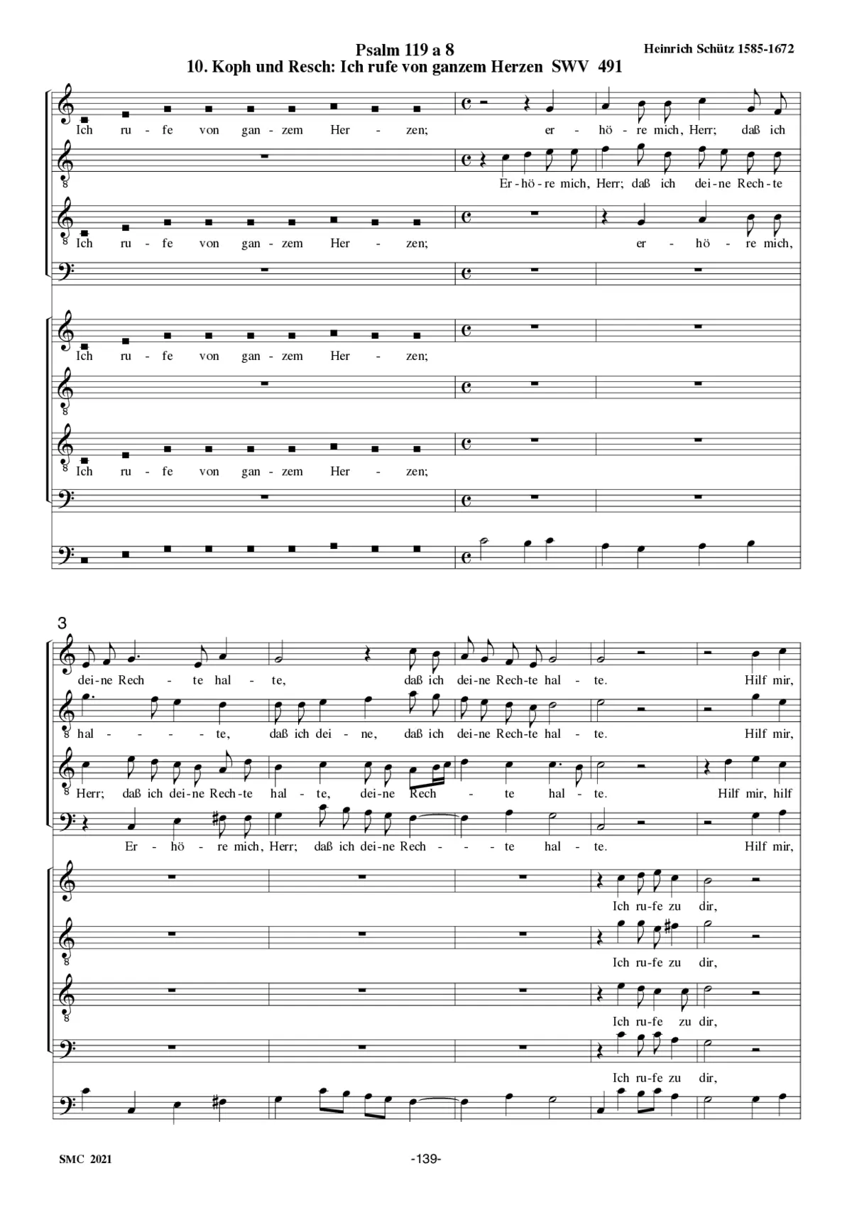 Der Schwanengesang: No. 10, SWV 491 - Page 1