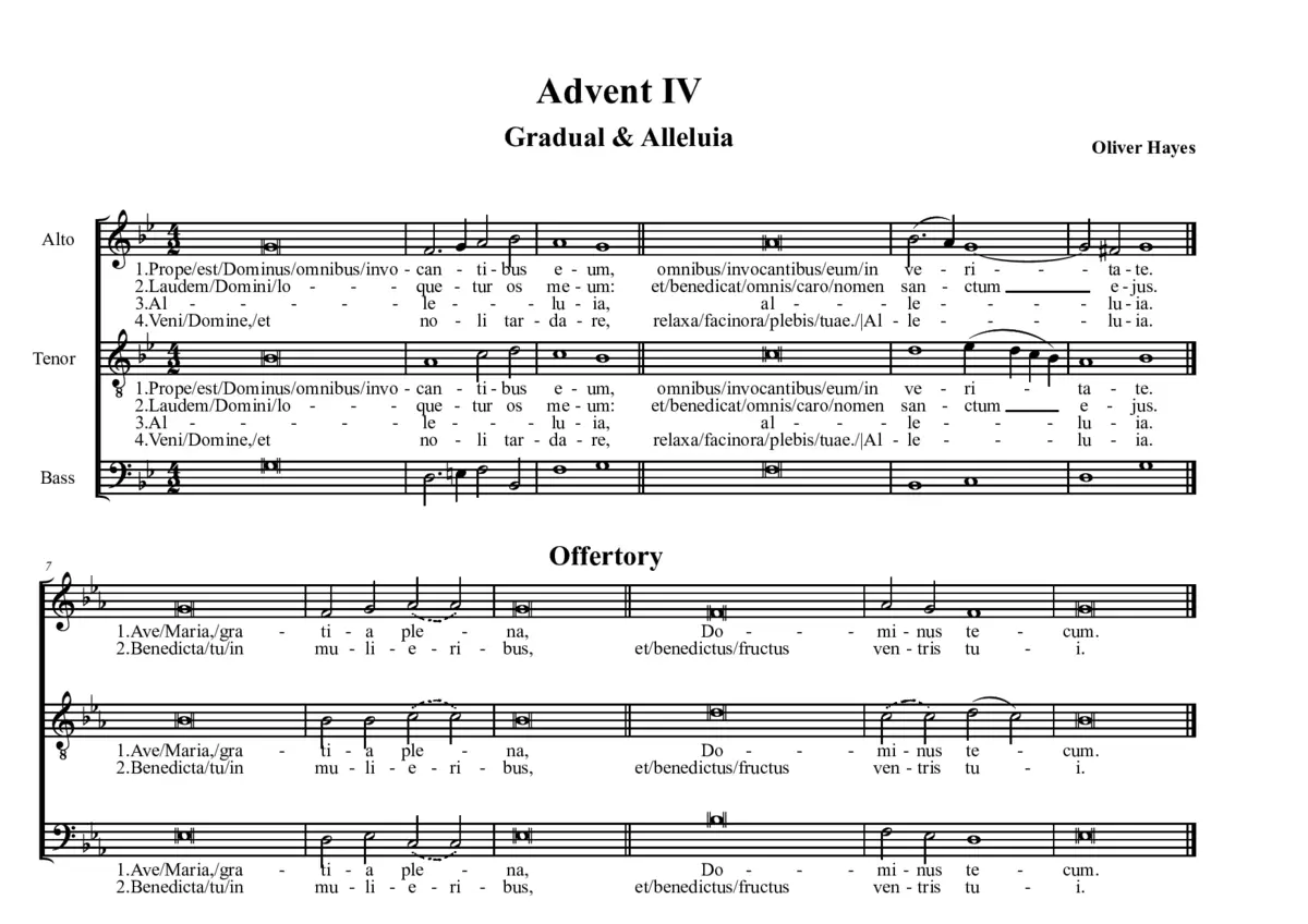 Advent IV Gradual, Alleluia and Offertory - Page 1